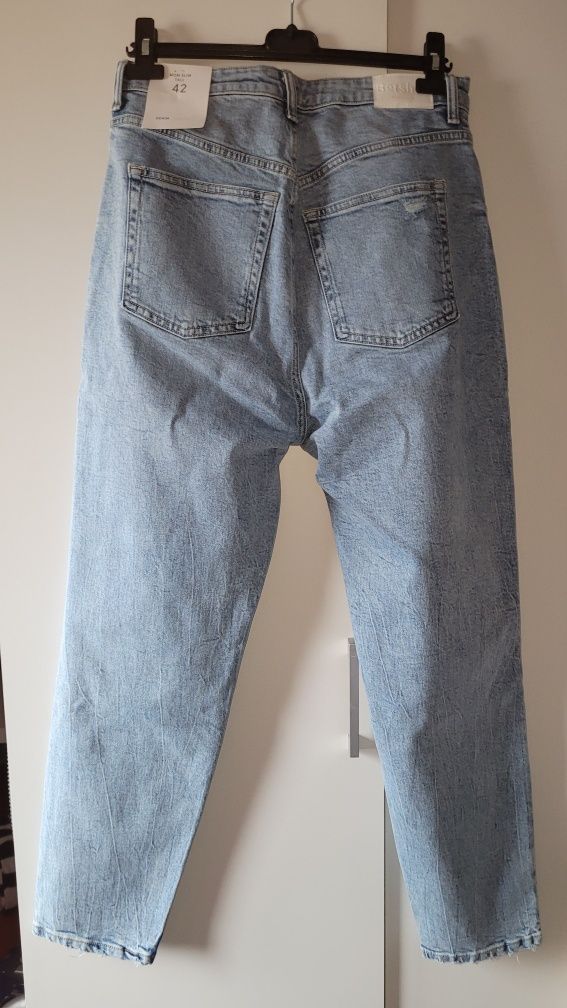 Nowe, Dżinsy, Mom jeans slim comfort fit tall, dla wysokich,dł.zew.103