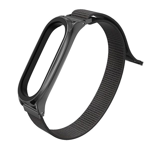 Pasek Nylon do Xiaomi Mi Band 5 / 6 / 6 Nfc Black