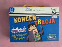 Koncentracja 100 zabaw z detektywem Motywem Karty z zadaniami