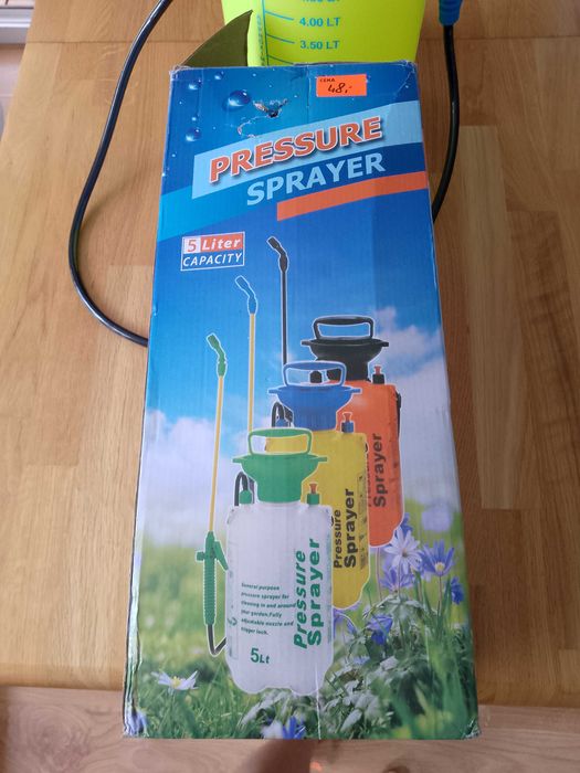 OPRYSKIWACZ ciśnieniowy ręczny ogrodowy spryskiwacz DŁUGA LANCA 5L PAS