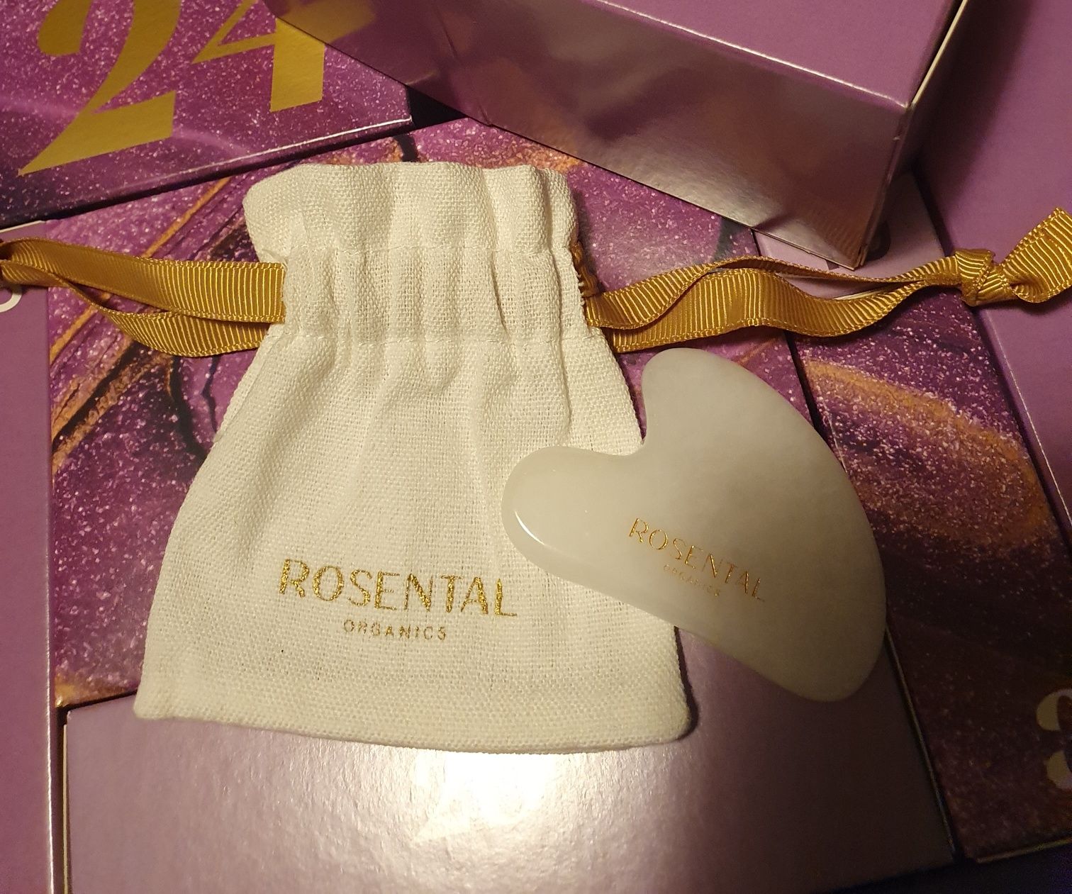 Rosental Organics jadeit, mini kamień gua sha do masażu na prezent
