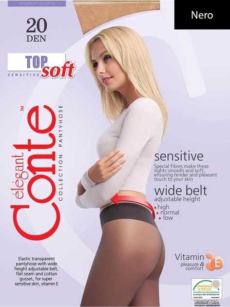 Колготки Conte Top Soft 20 Den 4 р Nero