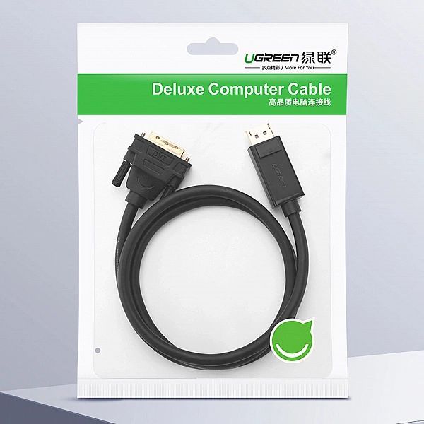 Ugreen kabel przewód DisplayPort - Dvi 2m czarny (dp103)