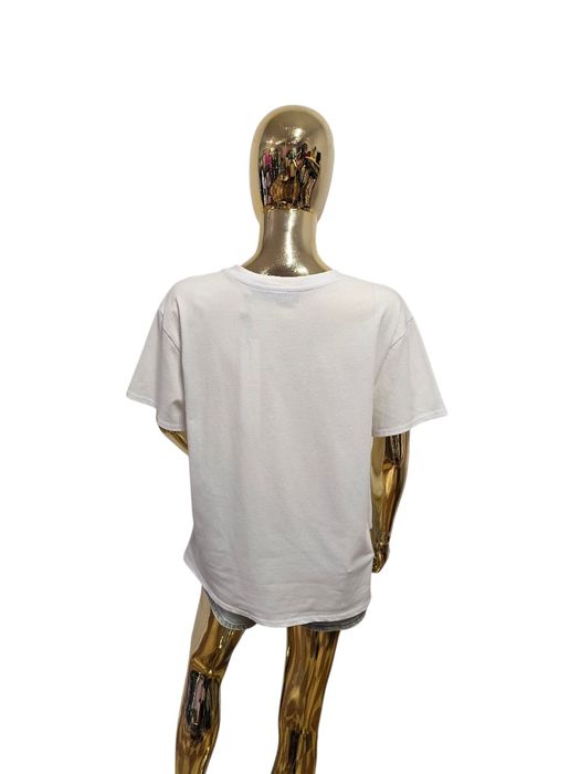 T-shirt damski SPARKLE GIRL biały Bastet Fashion rozmiar L/XL