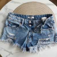 Viralowe spodenki Sinsay szorty 34 jeans