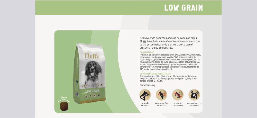 Ração Fluffy Low Grain