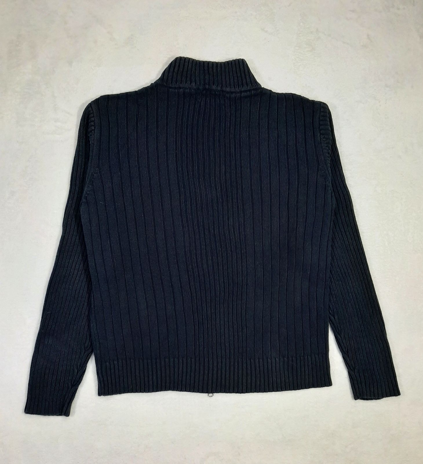 Sweter Granatowy Rozpinany Montana Full Zip Sweater r. S 90s 2000s Tru
