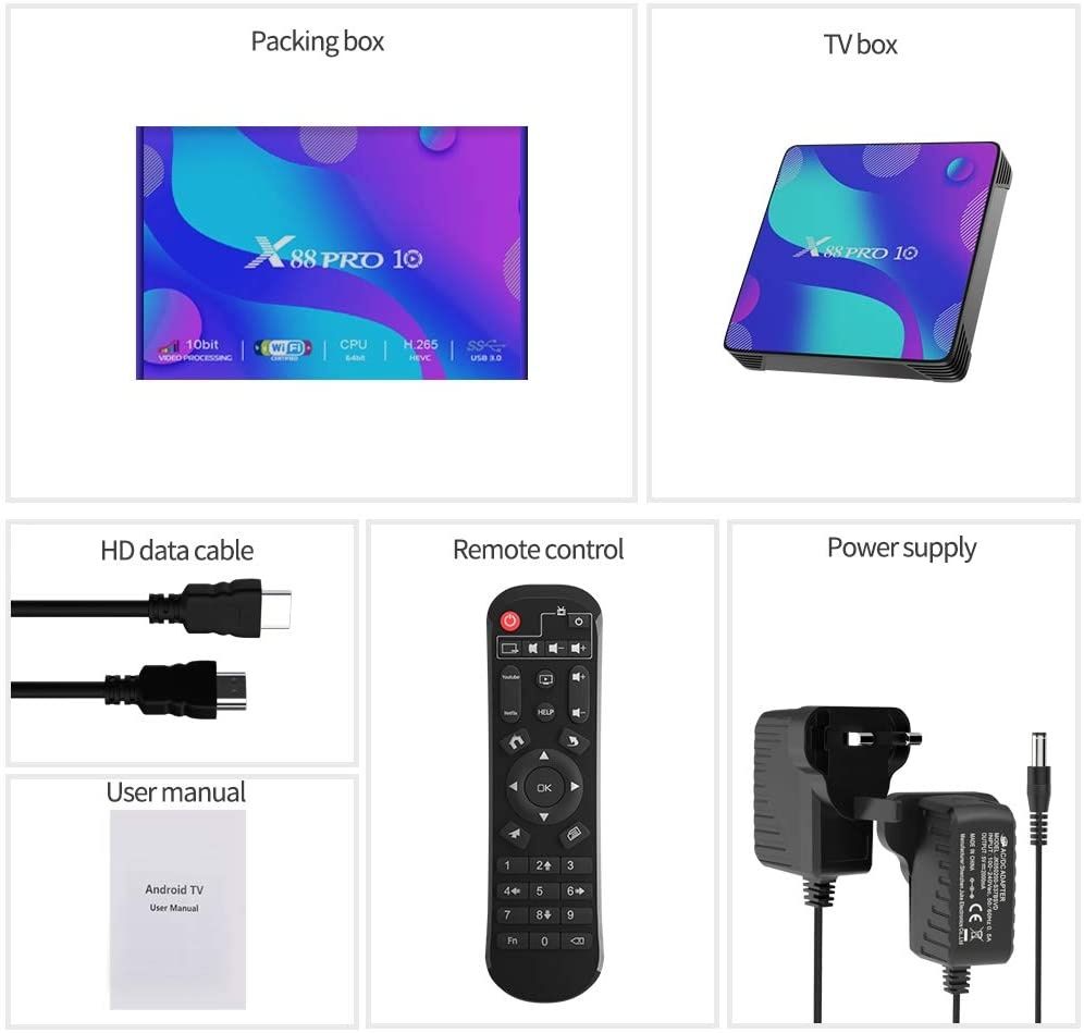 TV box 4 GB/32GB wi-fi,5, android 10 nova na caixa