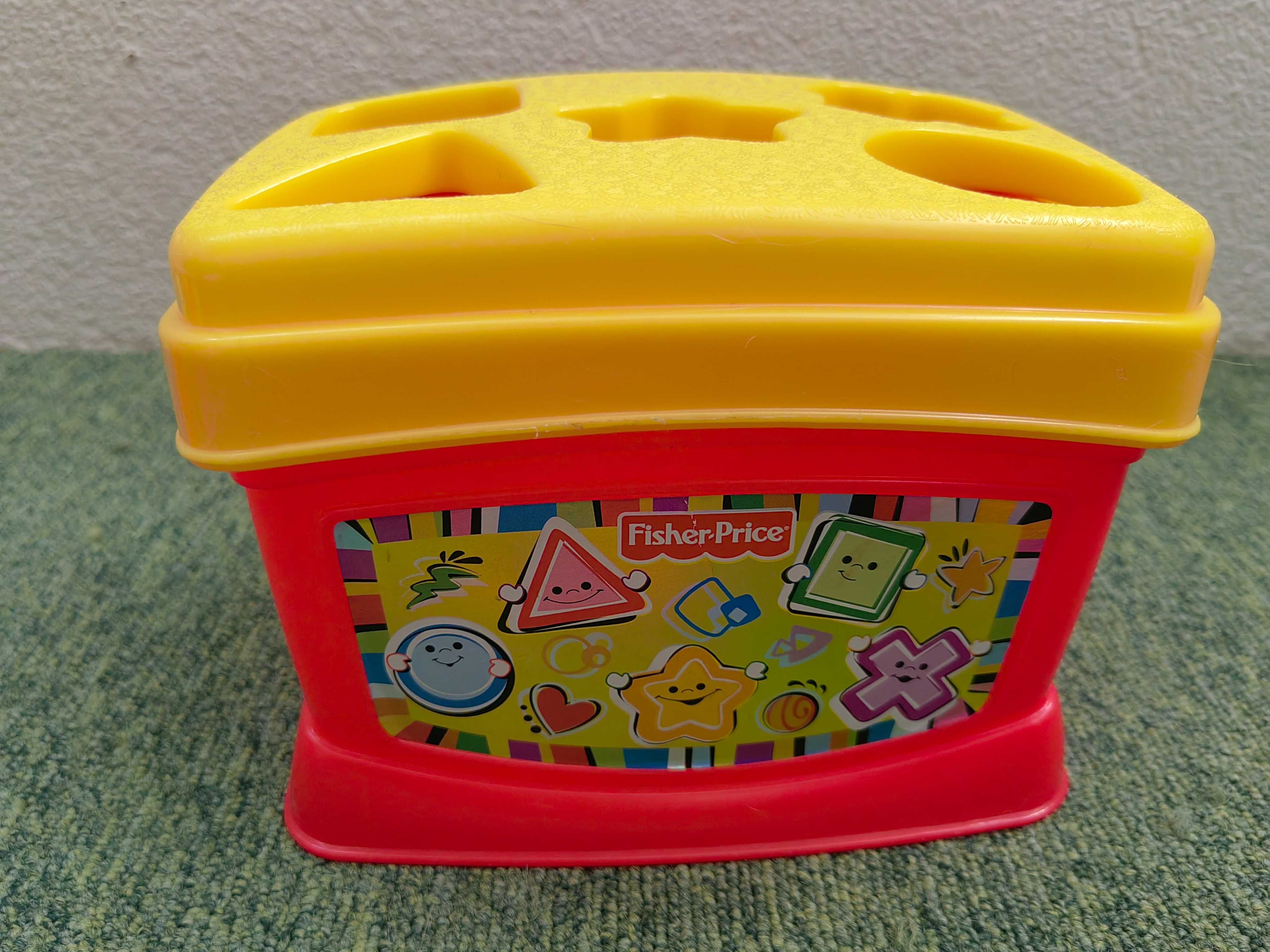 Balde Primeiros Blocos, Fisher Price, 10 peças