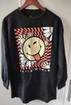 Bluza dresowa czarna  Smiley rozmiar 170 nadruk Emoji