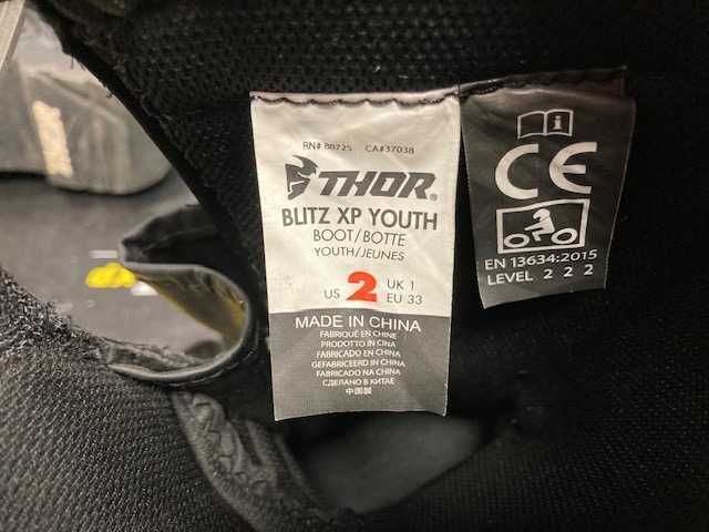 Buty Thor Blitz XP Junior czarne rozmiar 33