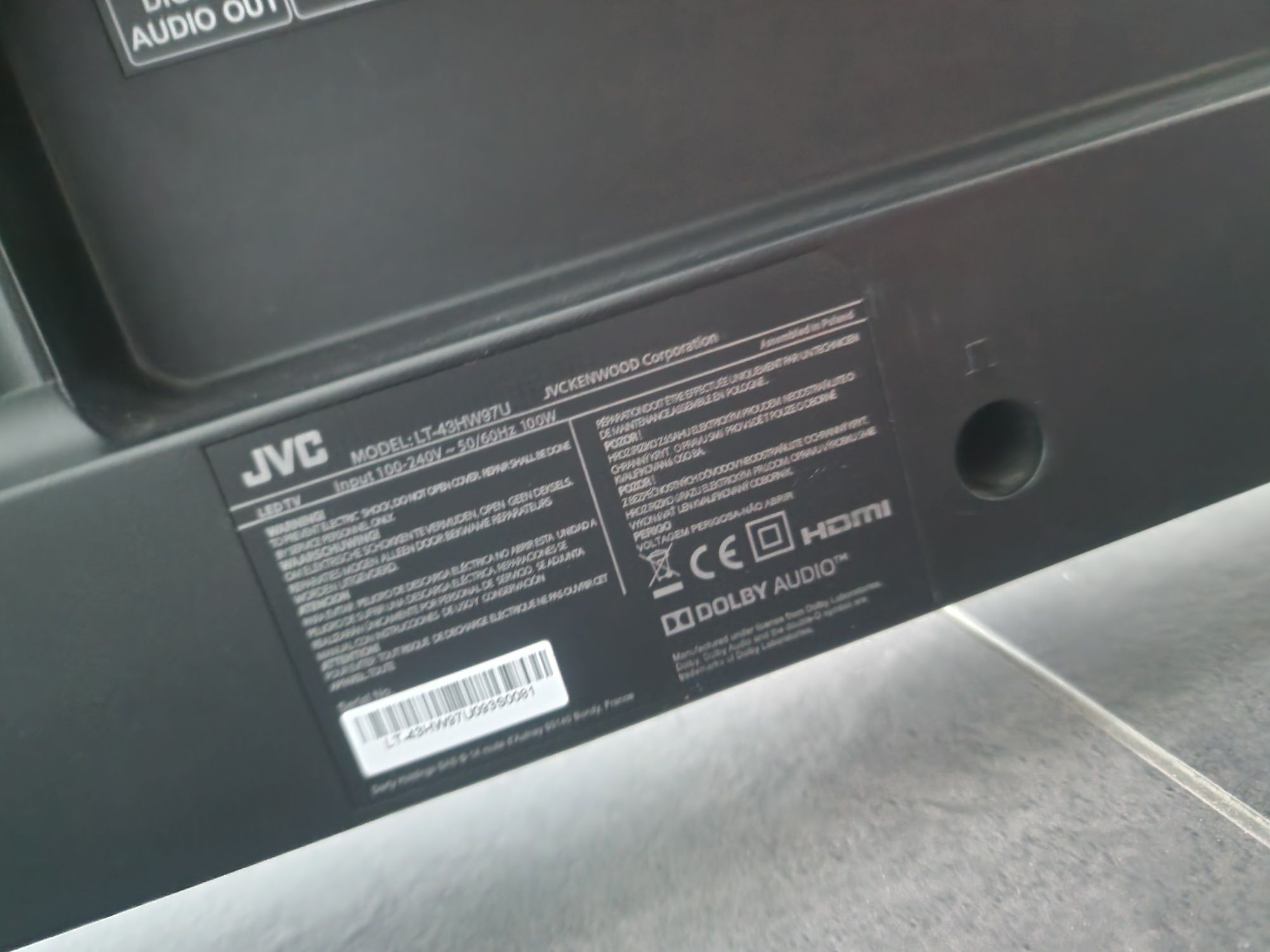 Tv JVC Led TL-43HW97U