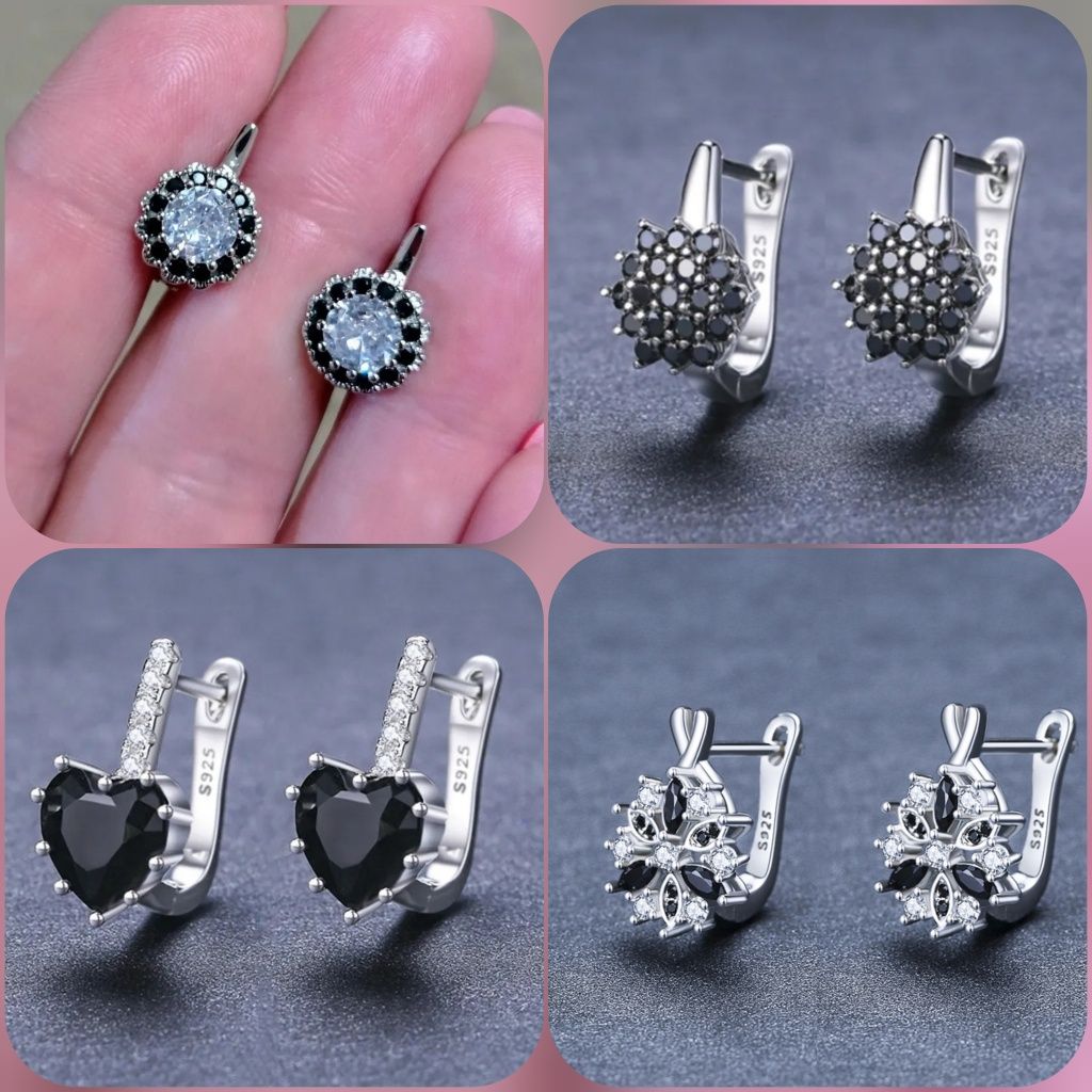 Сережки,  ковтки, кульчики, прикраси,  серьги срібні