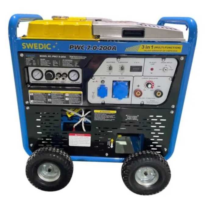 Agregat prądotwórczy SWEDIC  5,5 kW / 230V + Sprężarka + Spawarka 200A