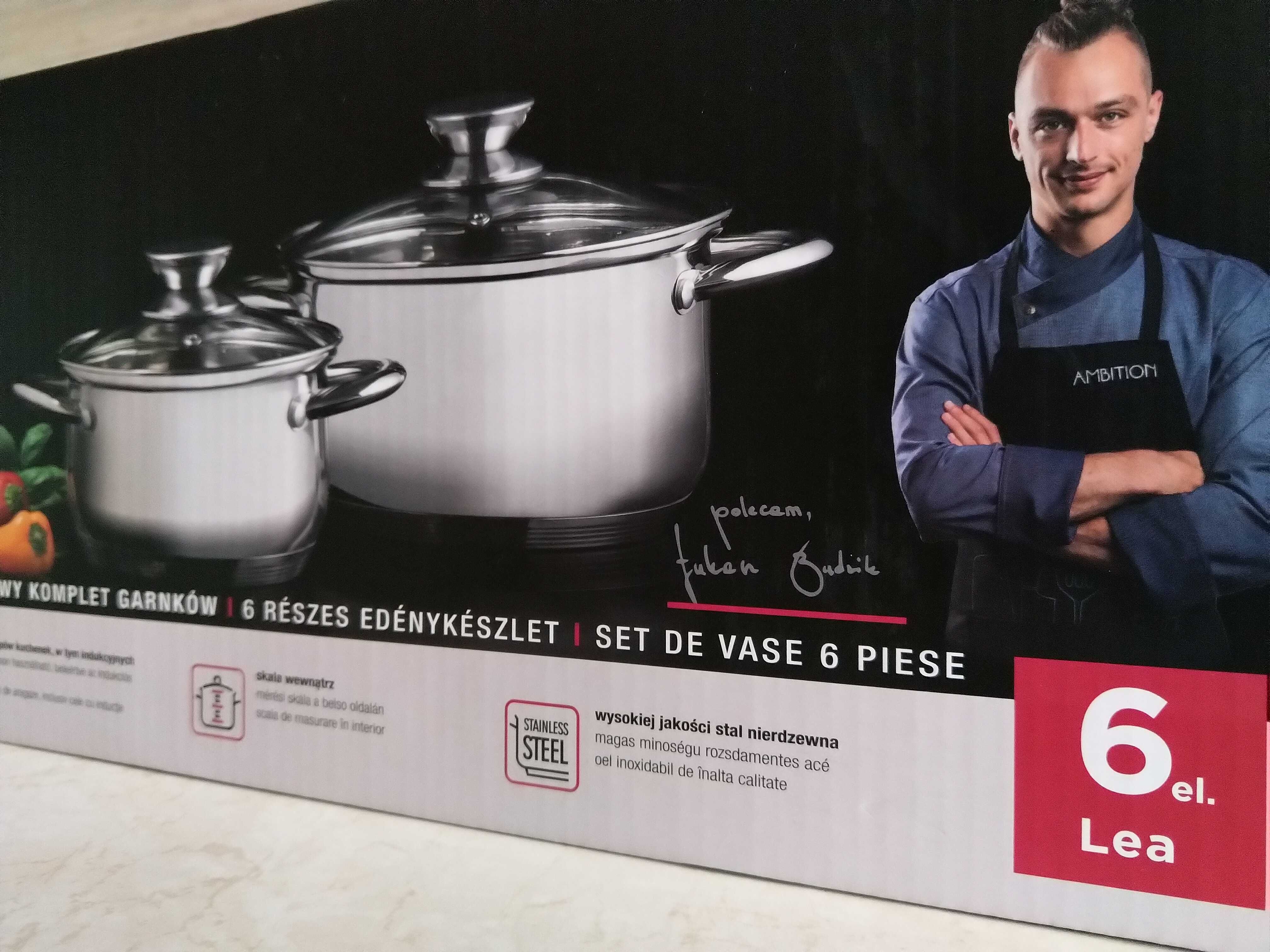 OKAZJA Zestaw garnków garnki Ambition Lea 6 el. Wysyłam