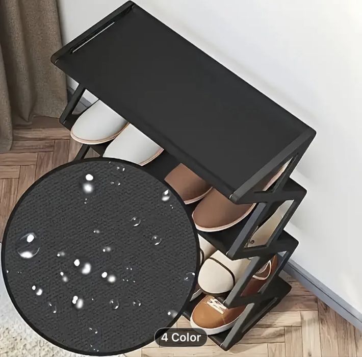 Estante dobrável de 4 níveis para sapatos