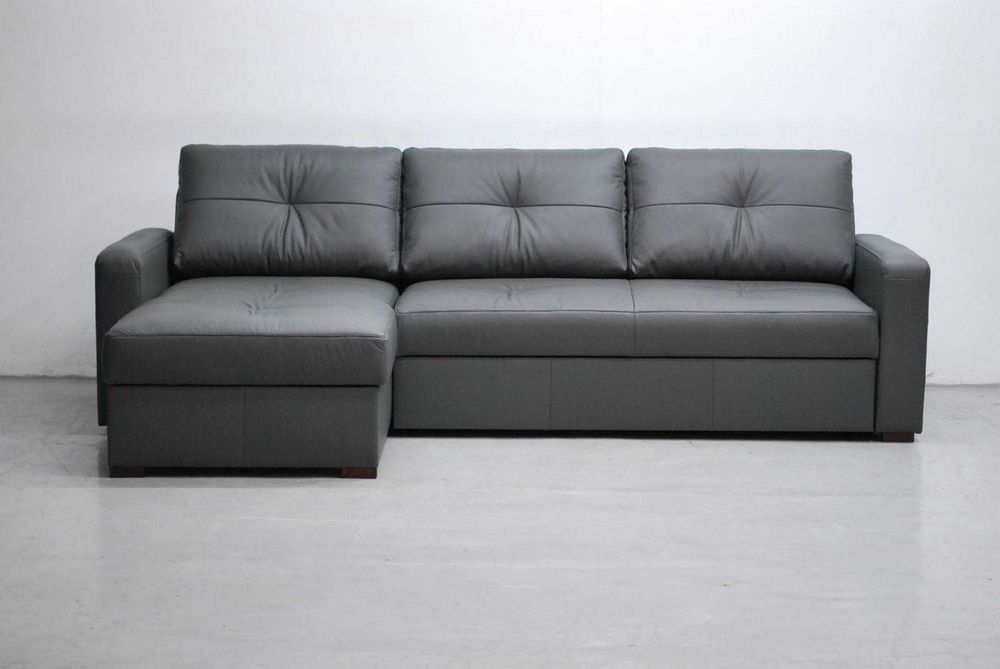 FAB 6492 skóra naturalna narożnik funkcja spania pojemnik rogówka sofa