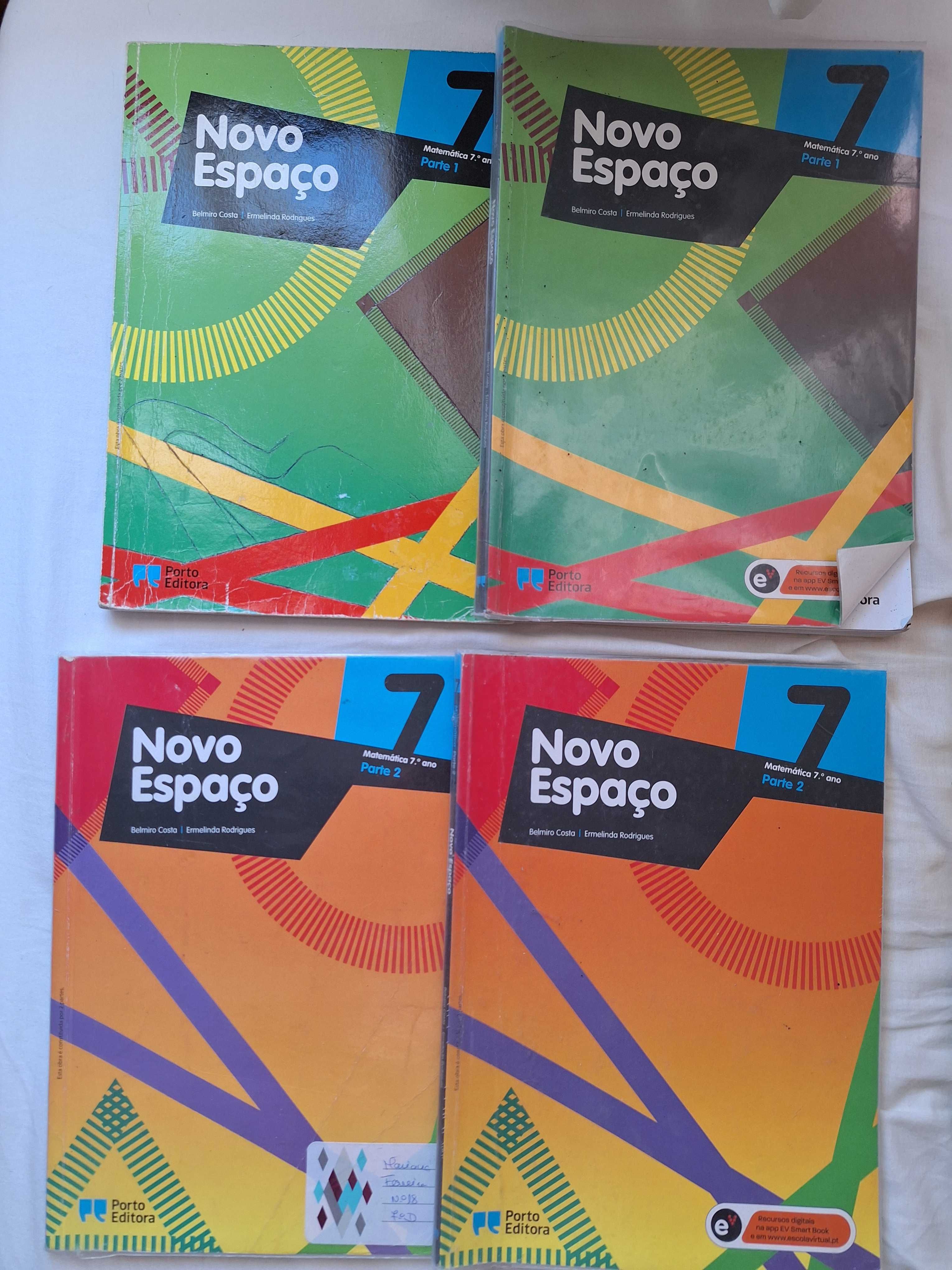 Manuais e Cadernos de atividades, como novos do 7º ano, apenas a 5 €!