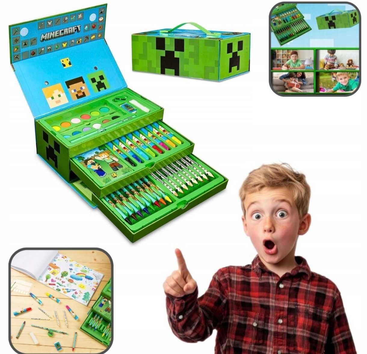 Minecraft pełny zestaw artystyczny do malowania dla dzieci