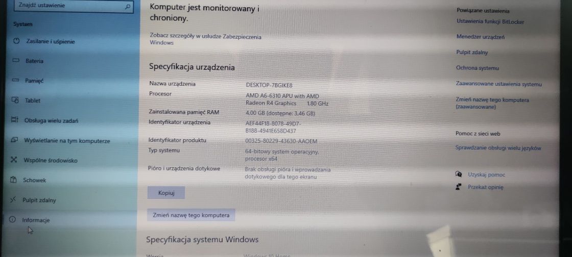 Laptop Lenovo win 10