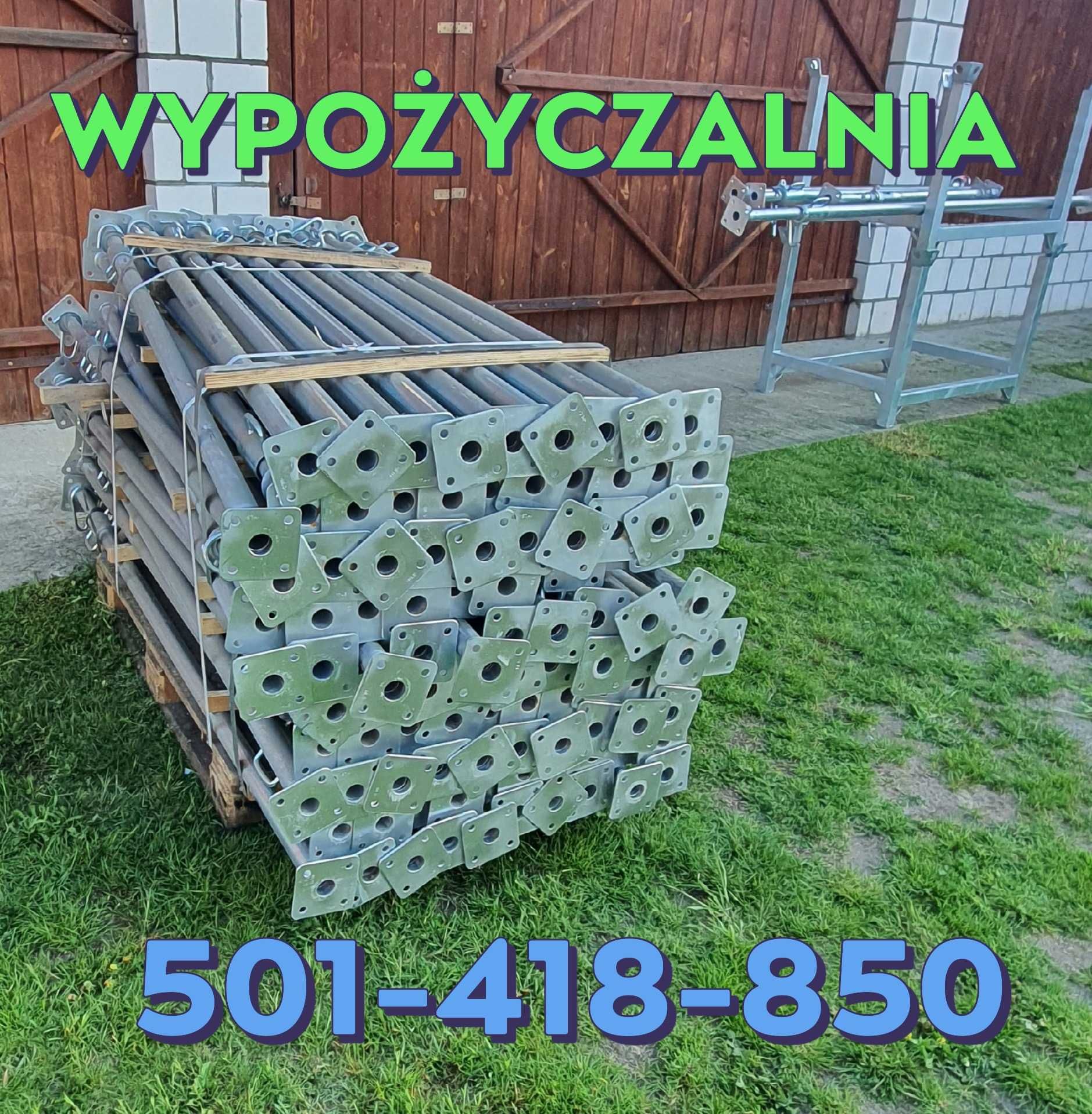 Stemple budowlane metalowe - Wypożyczalnia - Dostępne 800 stempli