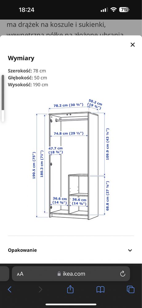 Szafa biała ikea