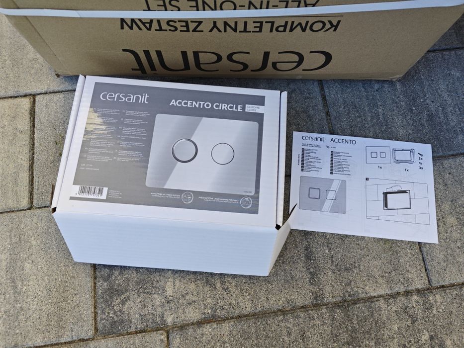 Przycisk Cersanit accento circle chrom