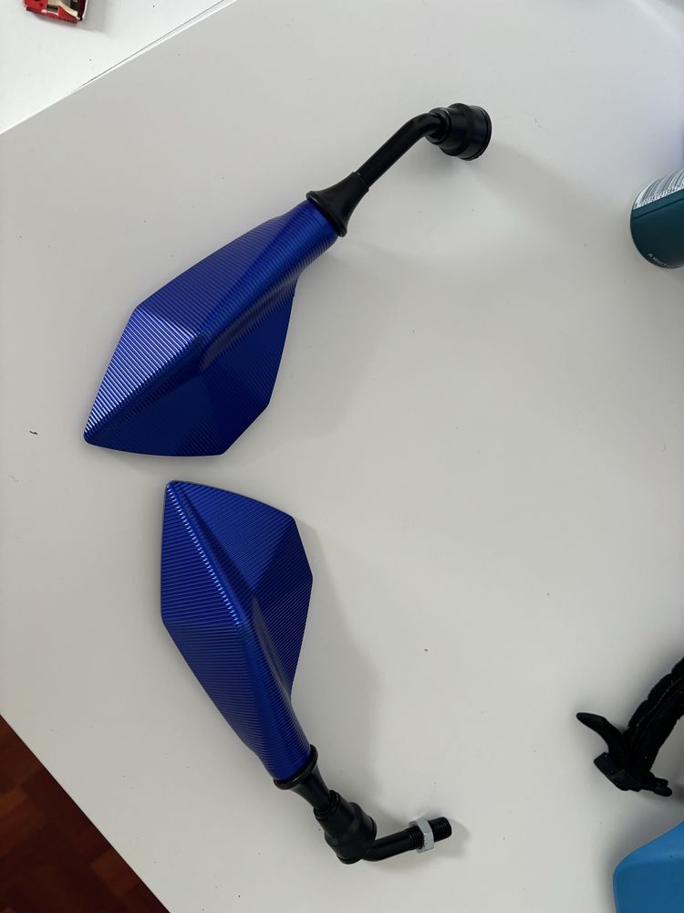 Espelho moto azul novo