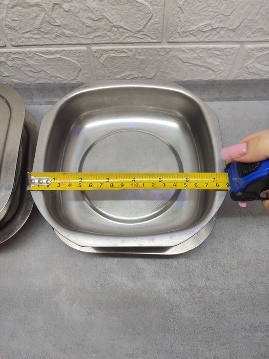 Судочки контейнеры для холодцю нержавіюча сталь з кришкою