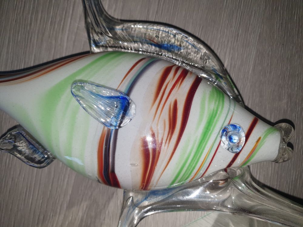 Peixe decorativo em vidro murano
