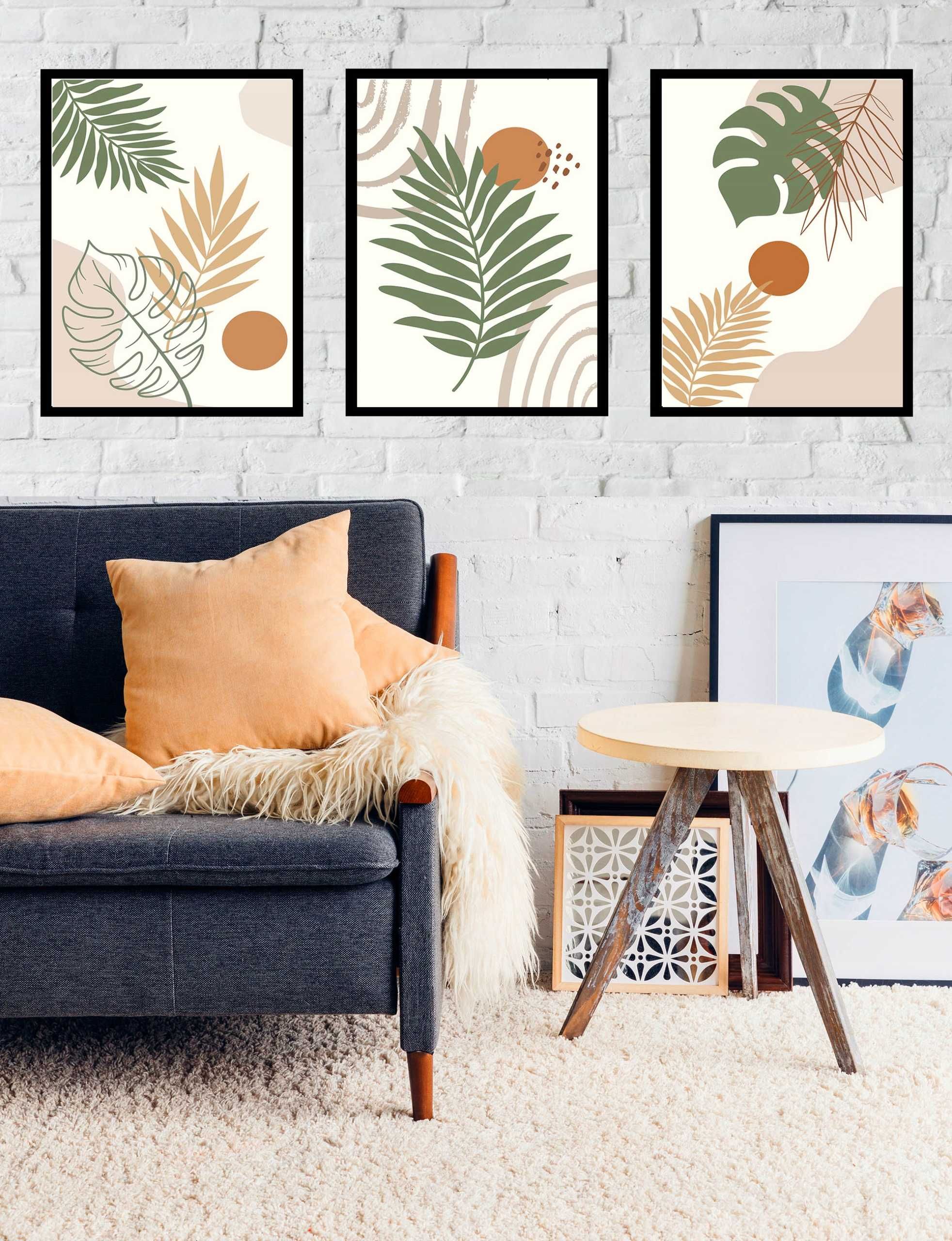 50x40 obrazy w ramie plakaty ramka MONSTERA NATURA KSZTAŁTY SALON BOHO