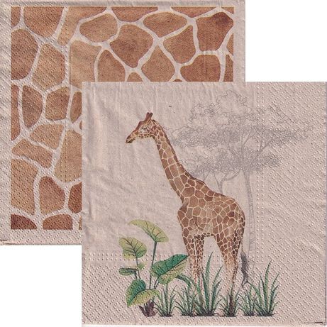 Serwetki papierowe żyrafa urodziny zoo safari