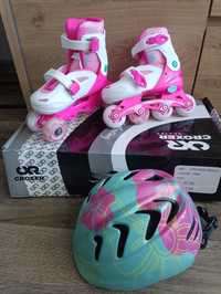 Rolki wrotki regulowane 27-30 croxer missy + kask