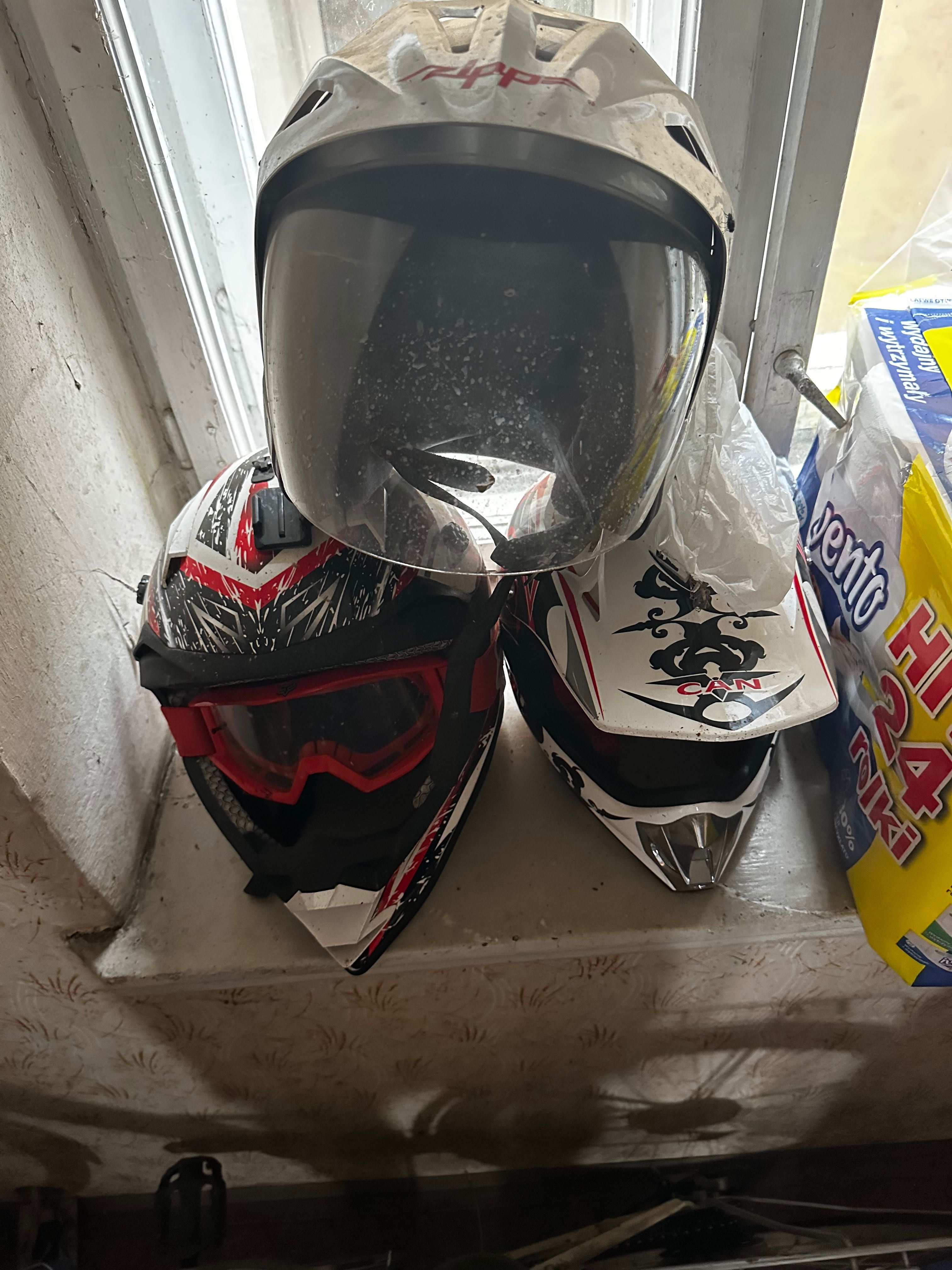 Kask na motocykl/quad - cena za 3 sztuki