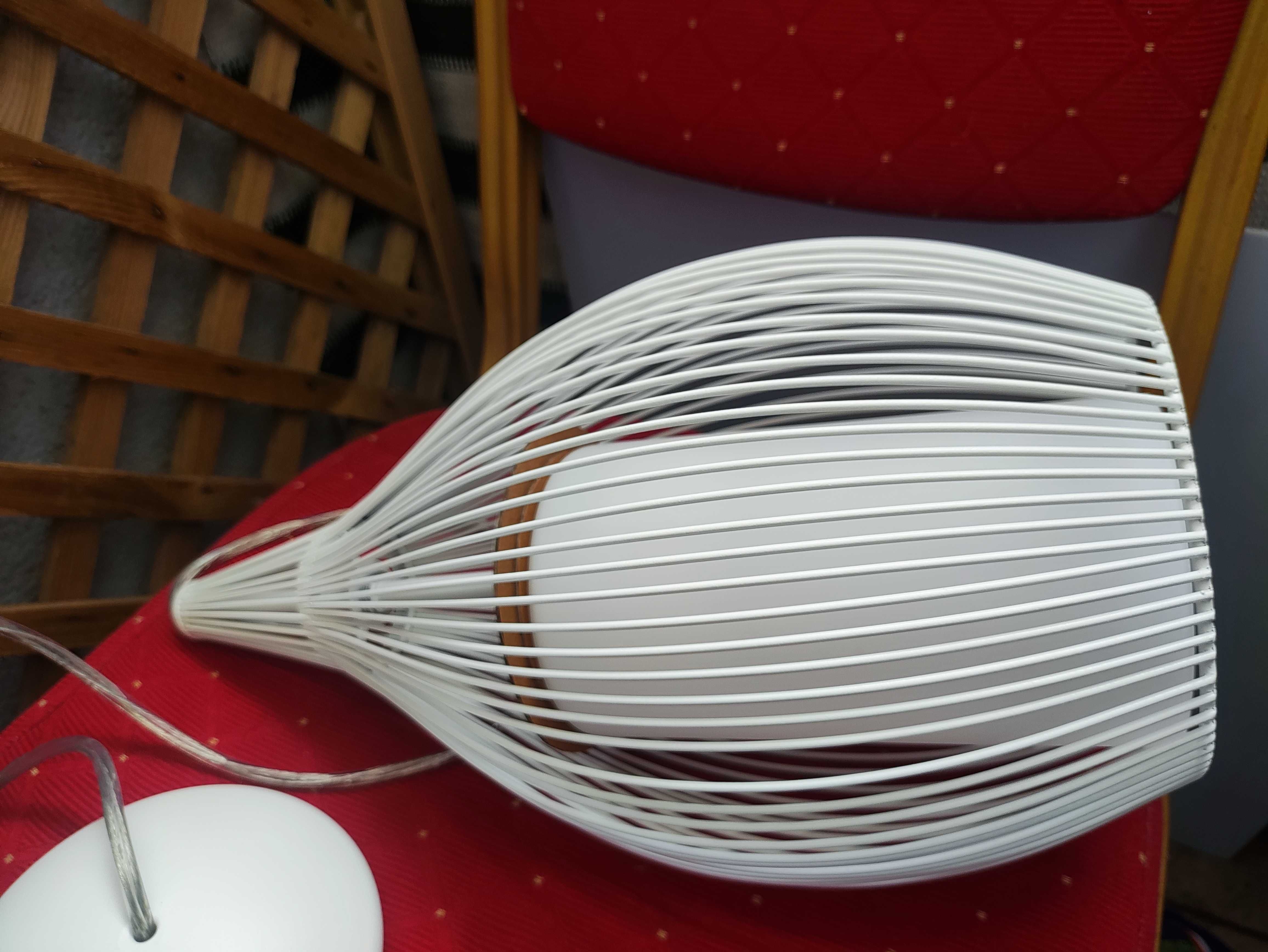 Lampa Biała wisząca metalowa żyrandol Eglo Razoni 92251 sufitowa sufit