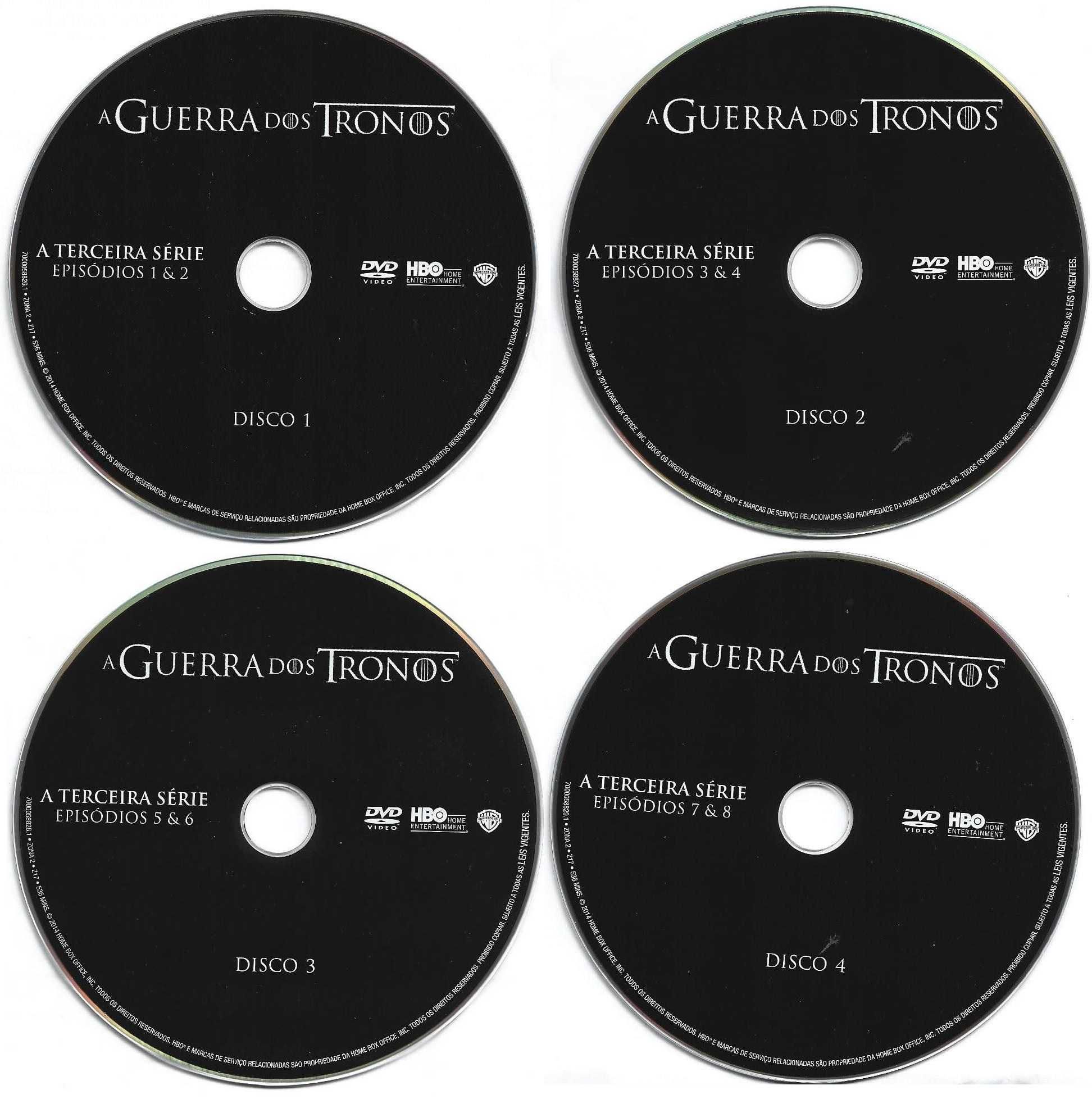 Guerra dos Tronos - - - 3ª Temporada - - - - - 5 X DVD