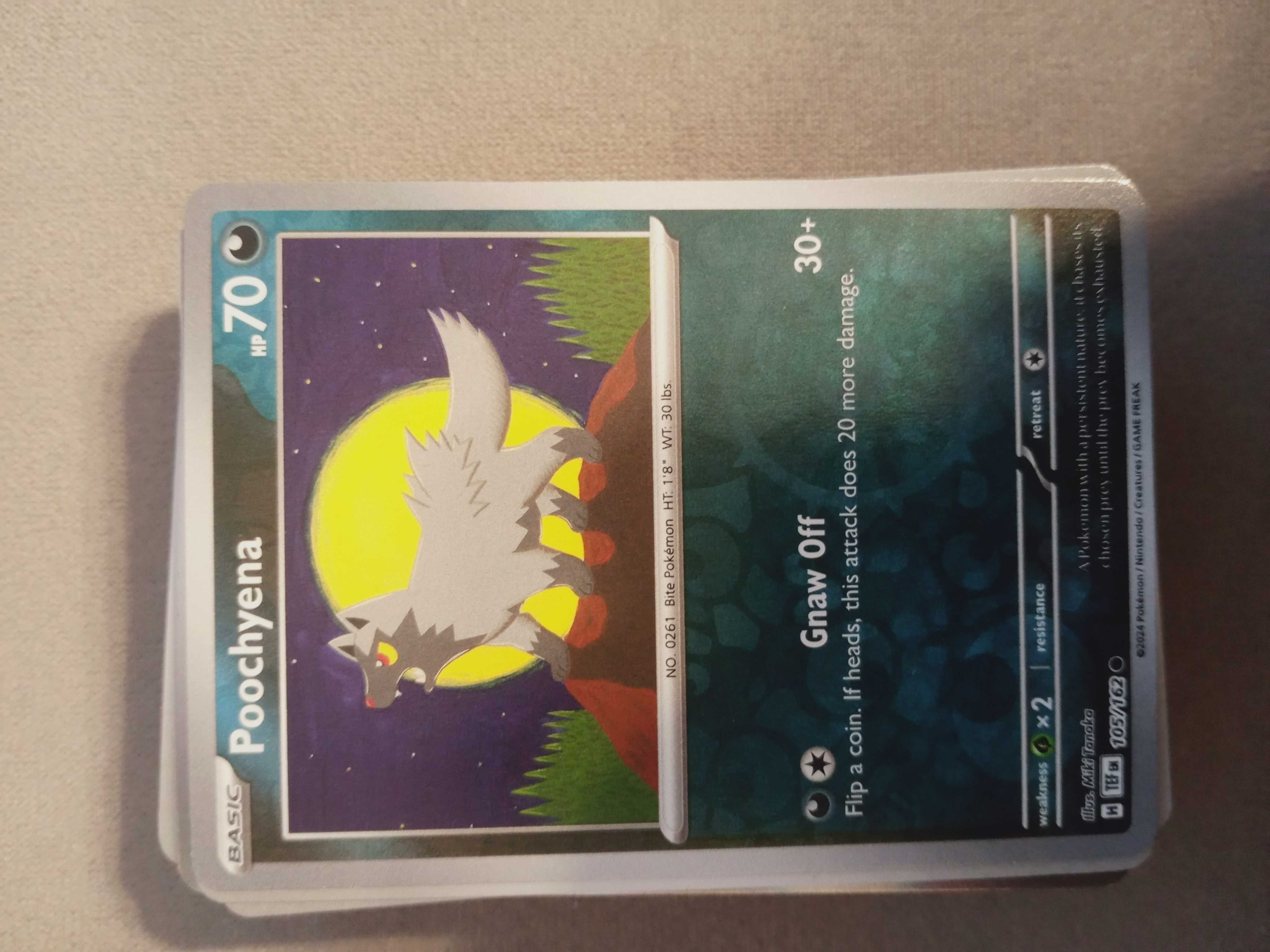 Karta Pokemon Scarlet and .. Temporal Forces Reverse 105/162 Poochyena