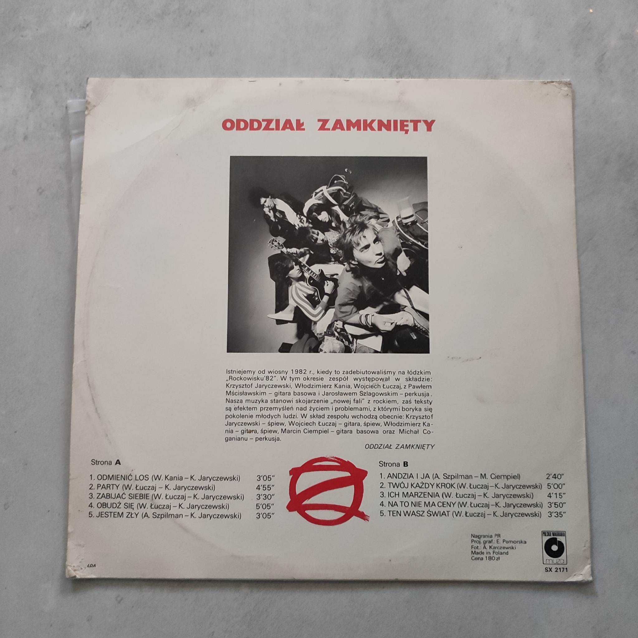 Oddział Zamknięty - Oddział Zamknięty - WInyl 1983