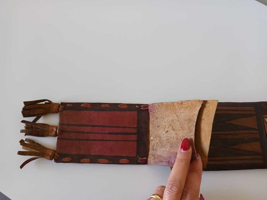 Bolsa de ombro vintage feita à mão nativa americana