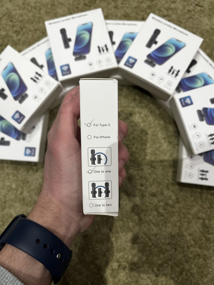 Microfone Wireless Para iPhone/ Android / Lightning/ Usb-c