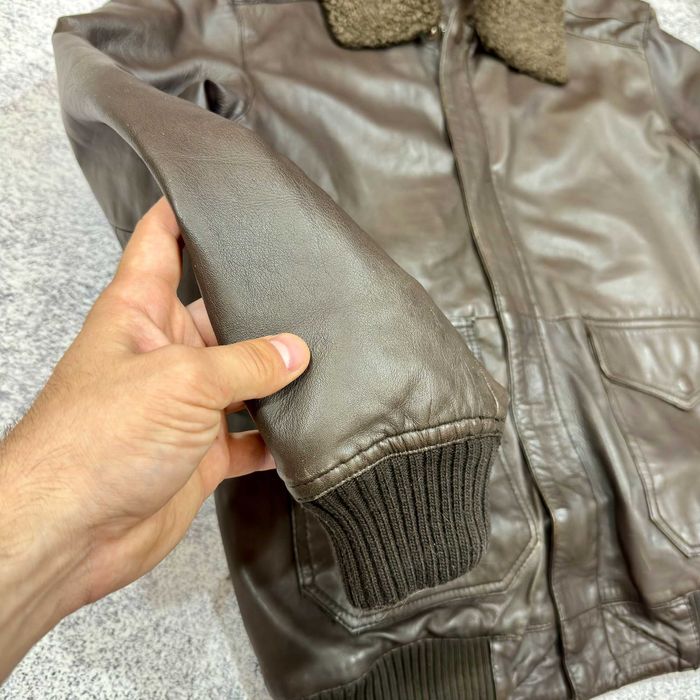 Кожаная куртка бомбер авиатор М размер