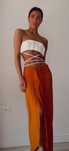 Zara S top crop biały bluzka