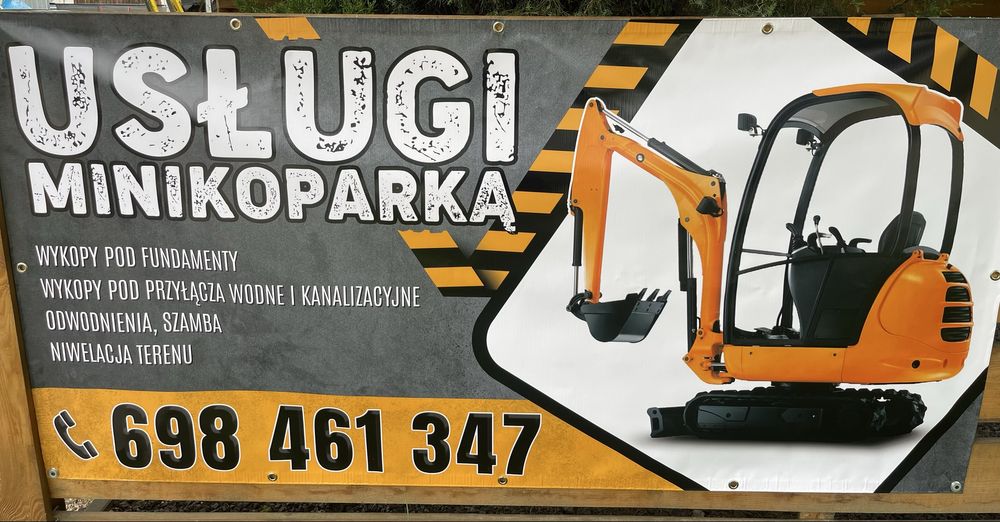 Usługi wynajem minikoparka wykopy niwelacje transport zapraszam