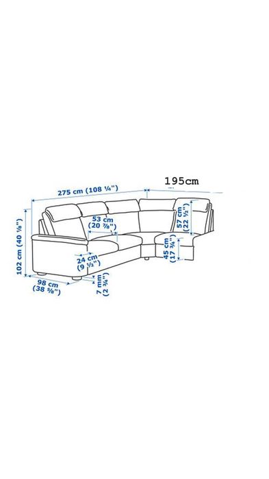 Sofá 5 lugares LIDHULT IKEA