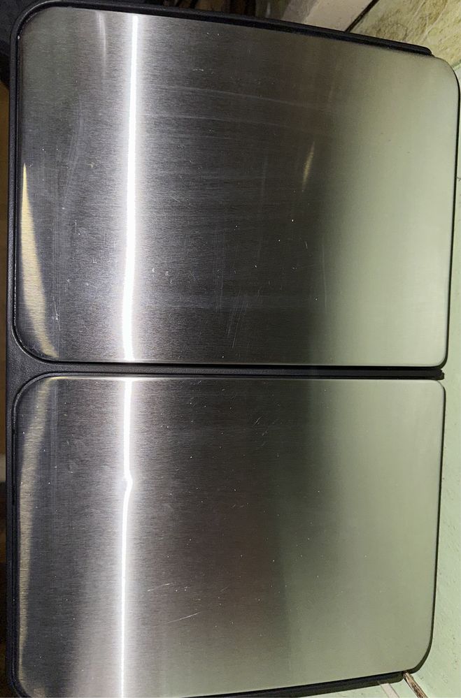 Kosz na śmieci dwie komory 2x 30l ze stali 60l  z pedałem pojemnik duo