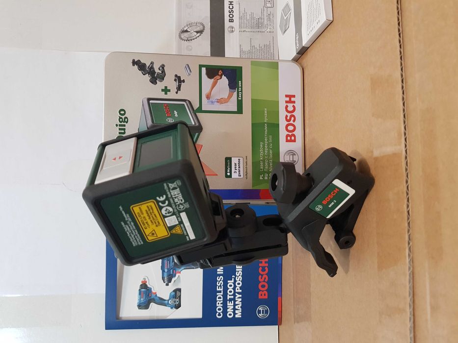 Laser krzyżowy BOSCH QUIGO PCL liniowy Nowy +uchwyt