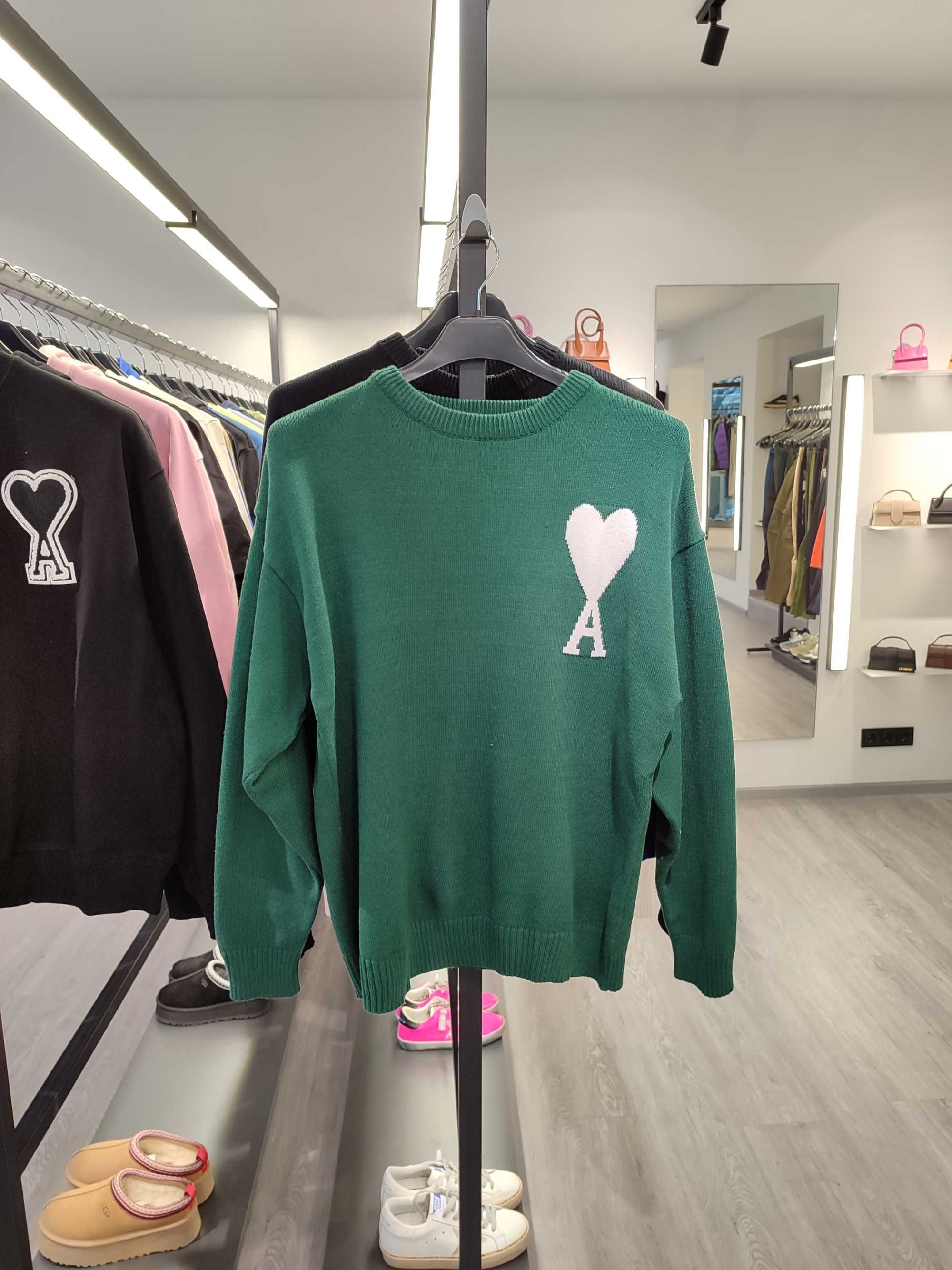 Светр AMI Paris Ami De Coeur Oversize Sweater Green