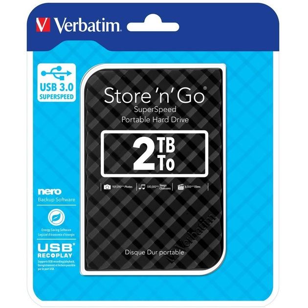 Зовнішній накопичувач Verbatim Store'n Go 2.5" (6.35cm) 2TB USB 3.0 BL