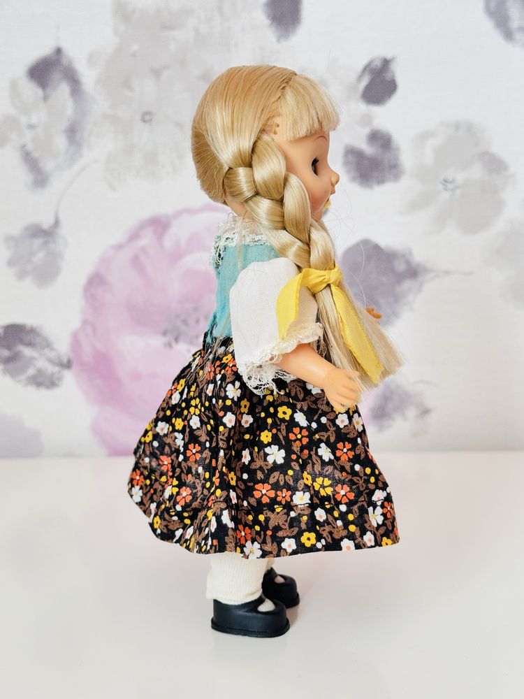 Stara sygnaturowana lalka, ruchome oczy, vintage