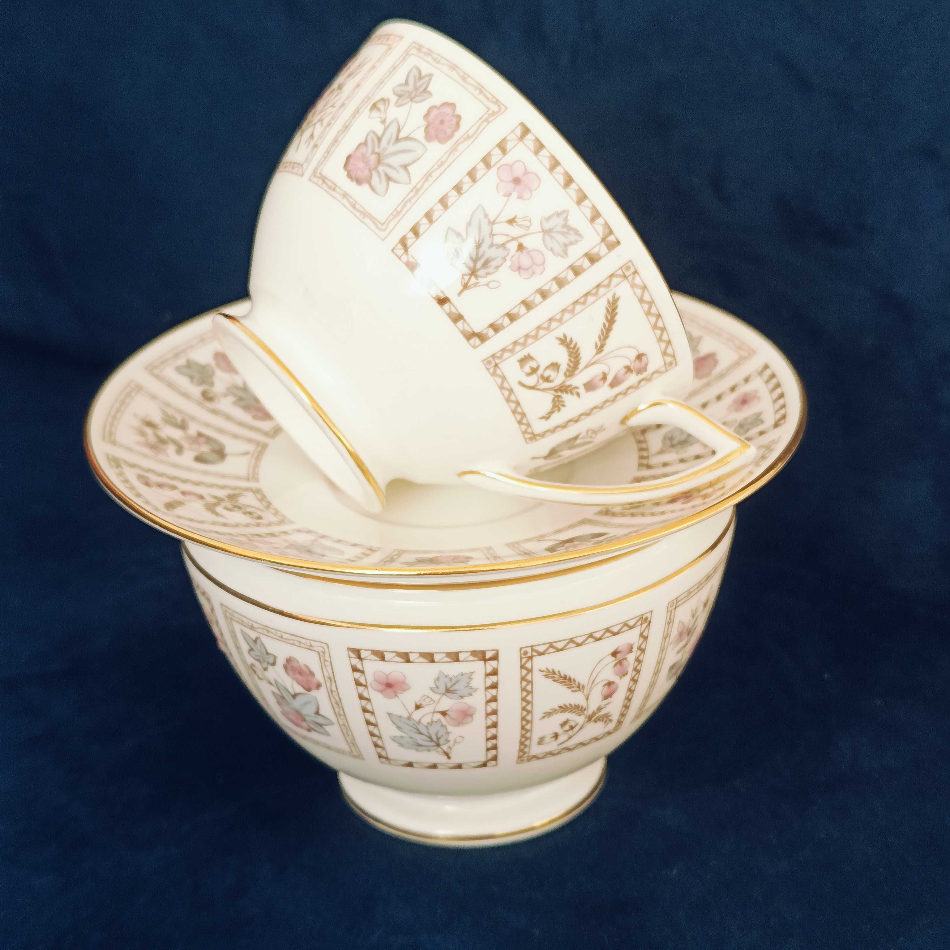 **KOMPLET filiżanka cukiernica porcelana Minton vs Doulton